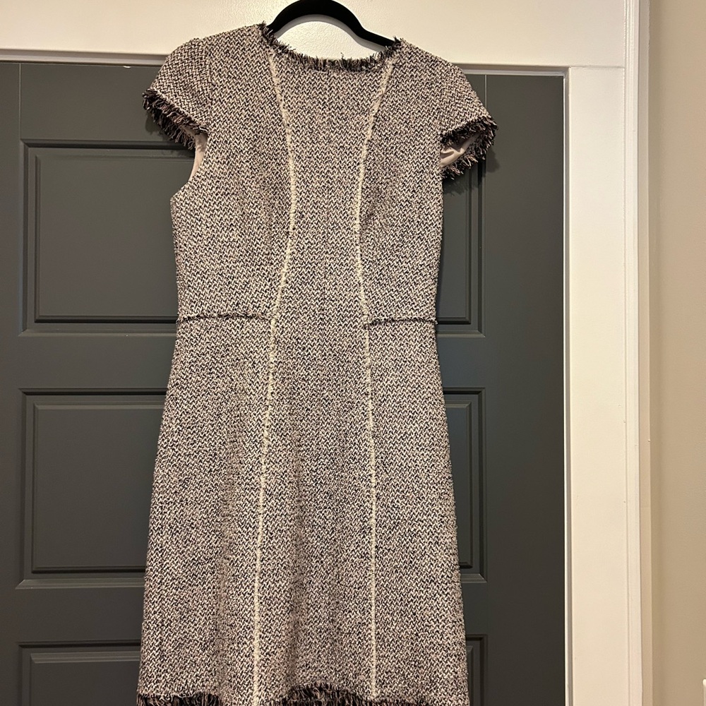 Rebecca Taylor Black and White Tweed Mini Dress